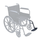 Left Wheelchair Leg and Foot Attachment